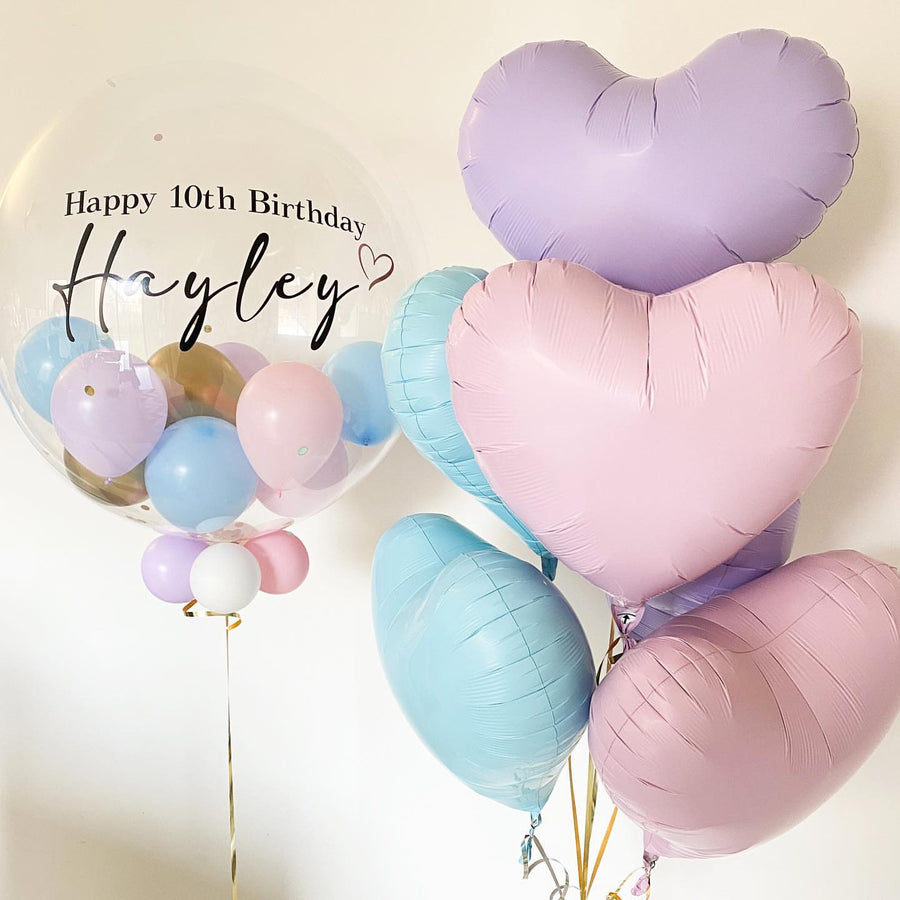 Bubble & Foil Heart Bouquet