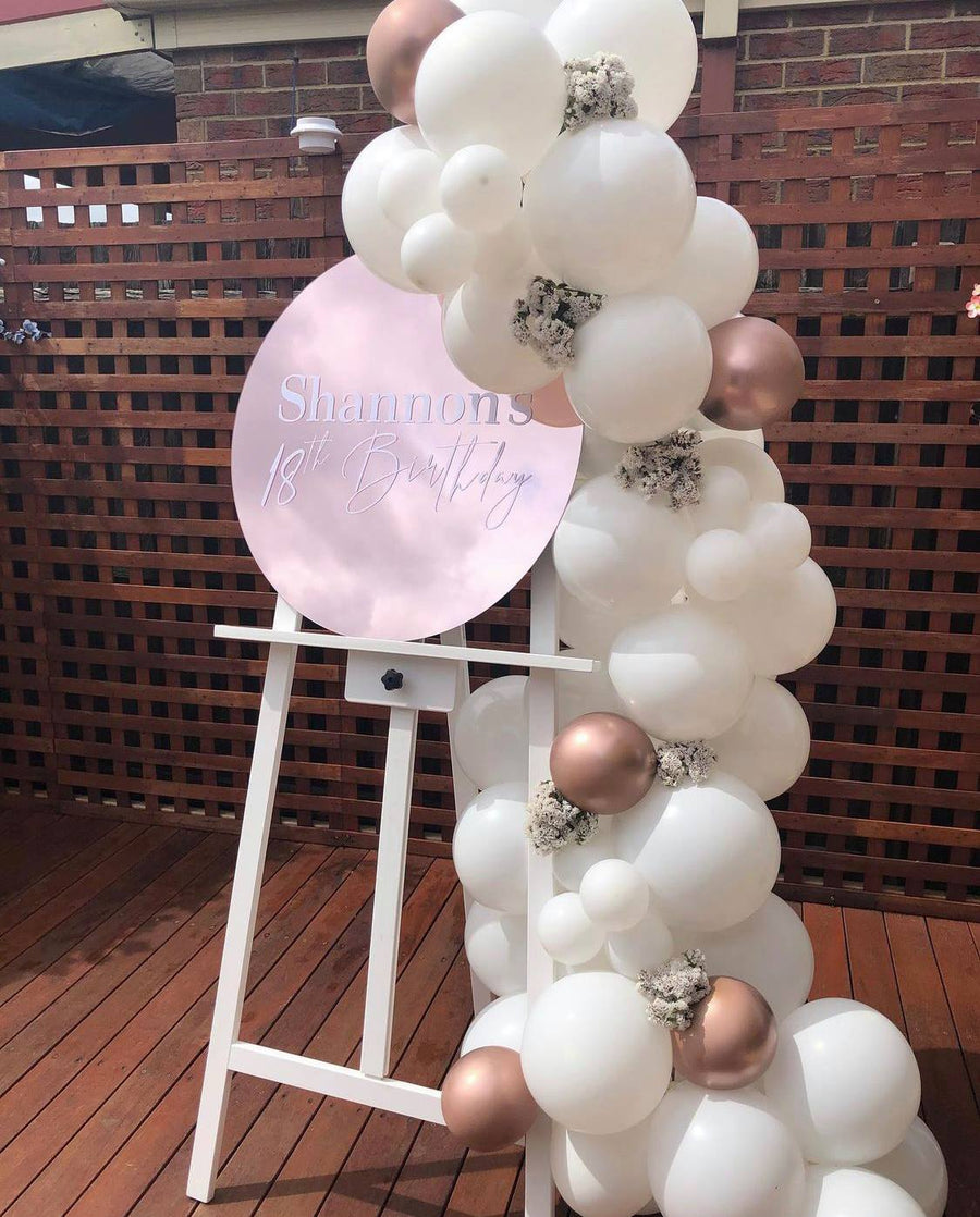 Easel, Signage & Balloon Garland Package
