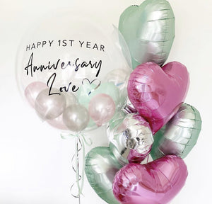 Bubble & Foil Heart Bouquet