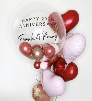 Bubble & Foil Heart Bouquet