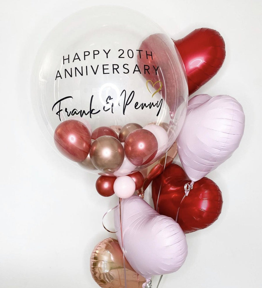 Bubble & Foil Heart Bouquet